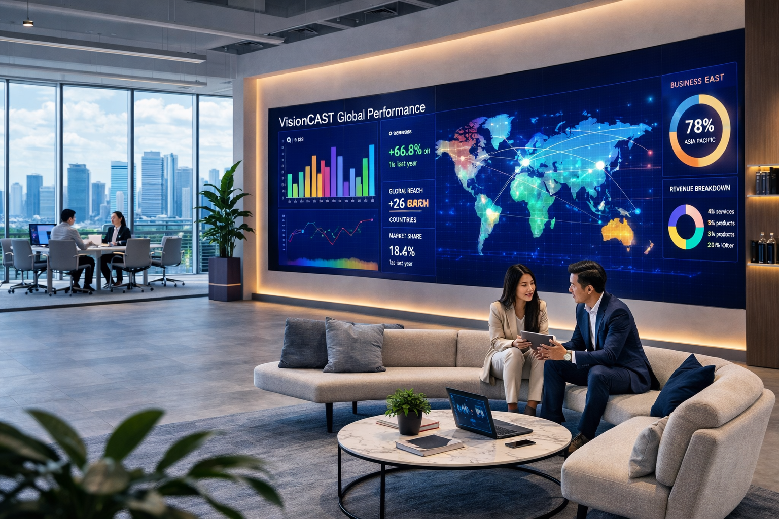 LED display solution in a modern Singapore corporate environment